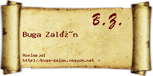 Buga Zalán névjegykártya