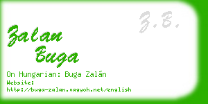 zalan buga business card