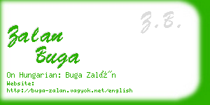 zalan buga business card